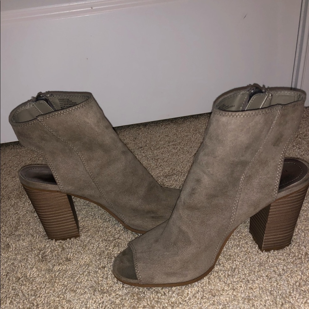 Madden Girl, Target brand, open toe heels, thick heel